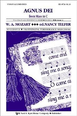 Wolfgang Amadeus Mozart: Agnus Dei: (Arr. Nancy Telfer): Gemischter Chor mit Begleitung