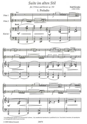 E. Kronke: Suite Im Alten Still Op. 164: Flöte Duett