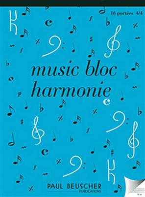 Music bloc harmonie - 4x4 portées: Notenpapier