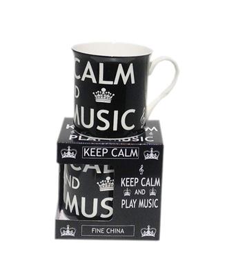Mug - Keep Calm and Play Music - Black