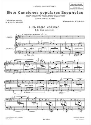 Manuel de Falla: Siete Canciones Populares Espanolas: Gesang mit Klavier