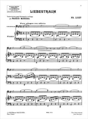 Franz Liszt: Liebestraum: Cello mit Begleitung