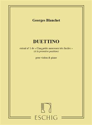 Émile-Robert Blanchet: Duettino Violon-Piano: Violine mit Begleitung