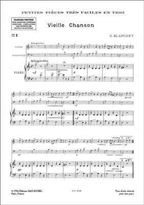 Émile-Robert Blanchet: n° 1 : Vieille chanson: Klaviertrio