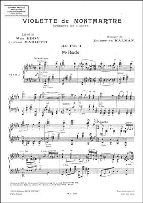 Emmerich Kalman: Violette-Montmart..Cht-Piano: Gesang mit Klavier