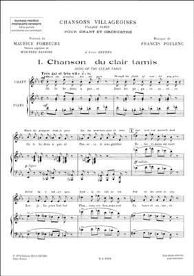 Francis Poulenc: Chansons villageoises: Gesang mit Klavier