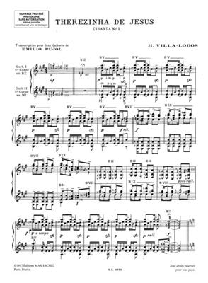 Heitor Villa-Lobos: Terezinha De Jesus (Pujol 1405) 2 Guitares: Gitarre Duett