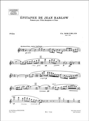 Charles Koechlin: Epitaphe de Jean Harlow Opus 164: Kammerensemble