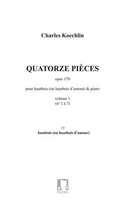 Charles Koechlin: 14 Pieces Vol. 1 Pieces 1-7: Oboe mit Begleitung