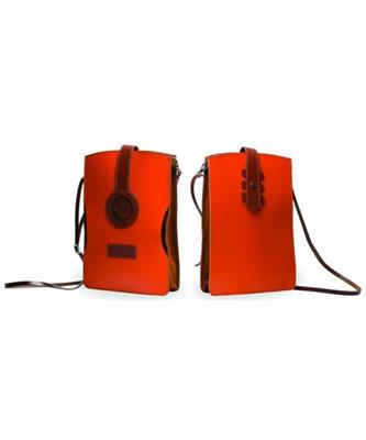 Italian Leather Shoulder Bag - Acoustic Guitar