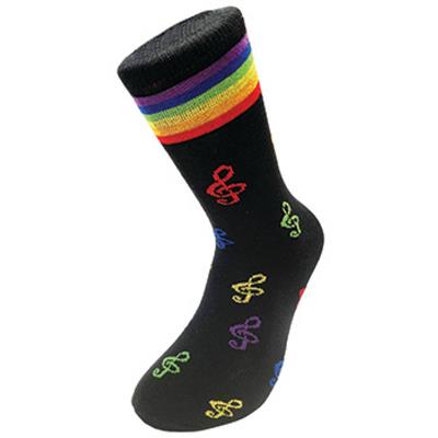 Socks Multi-Coloured Treble Clefs