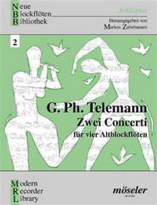 Georg Philipp Telemann: Zwei Concerti: (Arr. Markus Zahnhausen): Blockflöte Ensemble