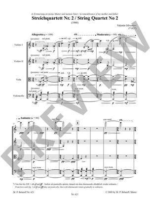Valentin Silvestrov: Streichquartett Nr. 2: Streichquartett