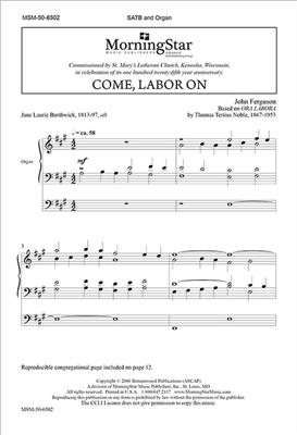 John Ferguson: Come Labor On: Gemischter Chor mit Klavier/Orgel