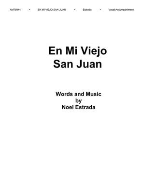 Noel Estrada: En Mi Viejo San Juan: Gesang mit Klavier
