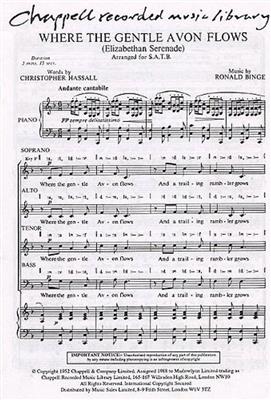 Ronald Binge: Where The Gentle Avon Flows: Gemischter Chor mit Klavier/Orgel