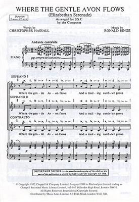 Ronald Binge: Ronald Binge: Where The Gentle Avon Flows: Frauenchor mit Klavier/Orgel