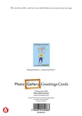 Music Gallery Congratulations Card - Grade 1 (Boy)