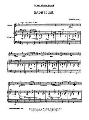 John Ireland: Bagatelle: Violine mit Begleitung