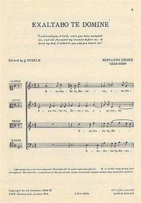 Giovanni Croce: Exaltabo Te Domine: Gemischter Chor mit Begleitung