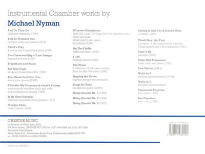 Michael Nyman: Six Celan Songs Full Score: Kammerensemble
