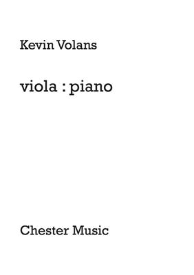 Kevin Volans: viola:piano: Viola mit Begleitung
