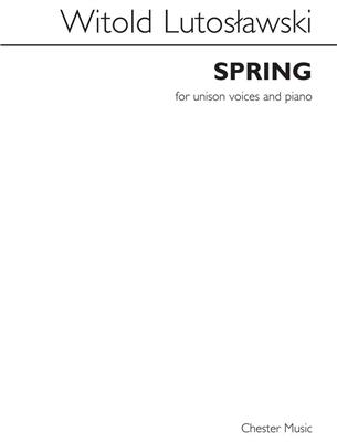 Witold Lutosawski: Spring: (Arr. Richard Steinitz): Gesang mit Klavier