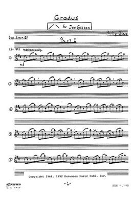 Philip Glass: Gradus For Soprano Saxophone: Saopransaxophon