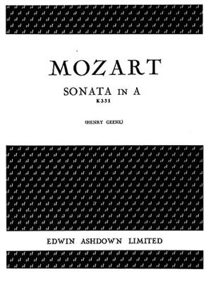 Wolfgang Amadeus Mozart: Sonata In A K331: Klavier Solo