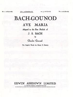 Johann Sebastian Bach: Ave Maria In E Flat Major: (Arr. Charles Gounod): Gesang mit Klavier