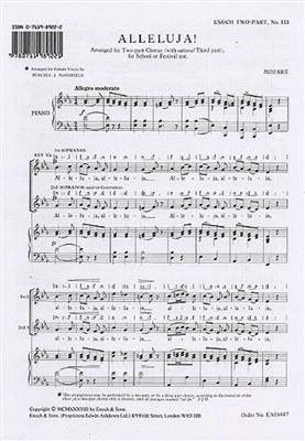 Wolfgang Amadeus Mozart: Alleluja!: (Arr. Purcell J. Mansfield): Frauenchor mit Klavier/Orgel