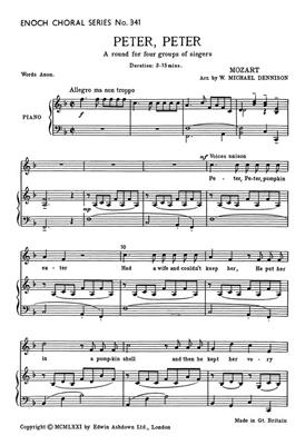 Wolfgang Amadeus Mozart: Peter Peter: Gemischter Chor mit Begleitung