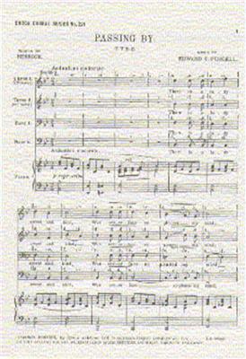 Edward Purcell: Passing By: Männerchor mit Klavier/Orgel