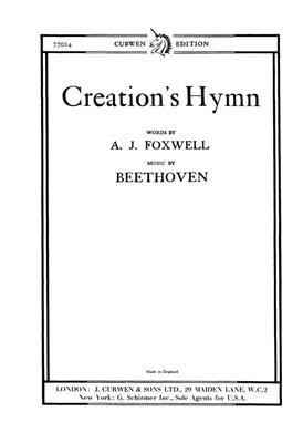 Ludwig van Beethoven: Creations Hymn: Gemischter Chor mit Begleitung