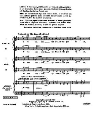 Ralph Vaughan Williams: O Vos Omnes: Gemischter Chor mit Begleitung