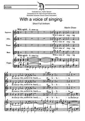 Martin Shaw: With A Voice Of Singing: Gemischter Chor mit Begleitung