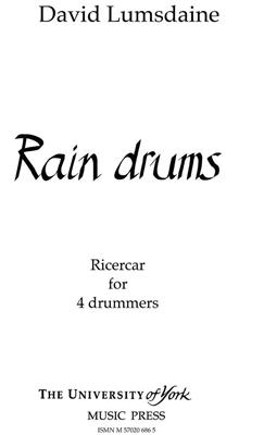 David Lumsdaine: Rain Drums: Percussion Ensemble