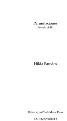 Hilda Paredes: Permutaciones: Violine Solo