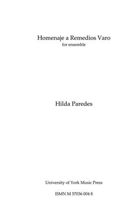 Hilda Paredes: Homenaje a Remedios Varo: Kammerensemble