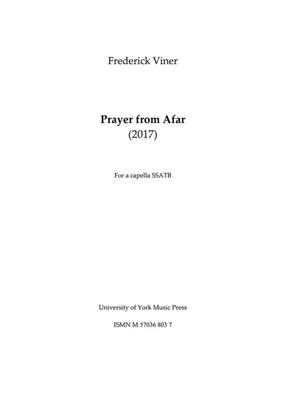 Frederick Viner: Prayer From Afar: Gemischter Chor mit Begleitung