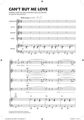 John Lennon: Can't Buy Me Love: (Arr. Jeremy Birchall): Gemischter Chor mit Klavier/Orgel