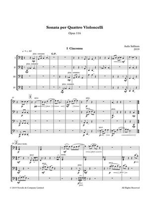 Aulis Sallinen: Sonata Per Quattro Violoncelli: Cello Ensemble