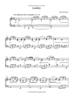 Edward Gregson: Lullaby: Klavier Solo
