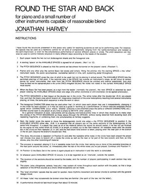 Jonathan Harvey: Round The Star And Back (Full Score): Klavier Solo