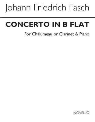 Johann Friedrich Fasch: Concerto In B Flat For Clarinet: Klarinette Solo