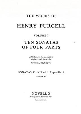 Henry Purcell: Ten Sonatas Of Four Parts Violin 2 (Sonatas V-VII): Violine Solo