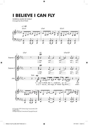 R. Kelly: I Believe I Can Fly: (Arr. David Nield): Frauenchor mit Klavier/Orgel