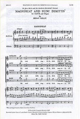 Bryan Kelly: Magnificat And Nunc Dimittis (Latin American): Gemischter Chor mit Klavier/Orgel