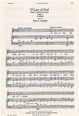 Eric Thiman: O Love Of God: Gemischter Chor mit Klavier/Orgel