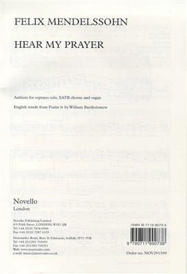 Felix Mendelssohn Bartholdy: Hear My Prayer: Gemischter Chor mit Klavier/Orgel